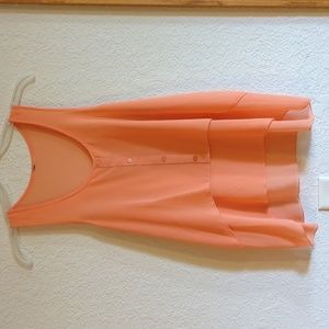 H&M Neon Coral/Orange Tank, size medium
